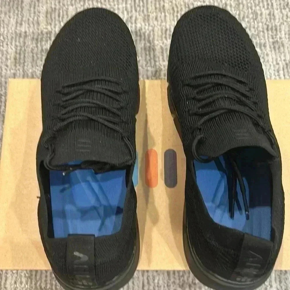 HUHV Tech Knit Recovery Lace-Up Lifestyle Walking and Athletic Shoe - Picture 6 of 7